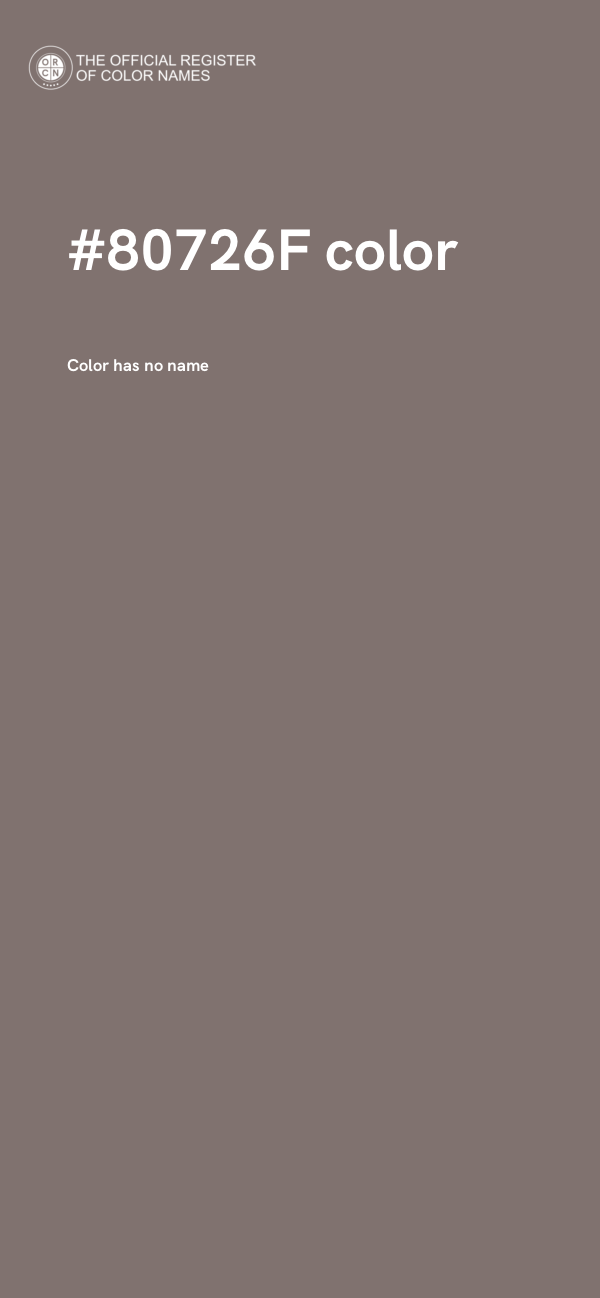 #80726F color image