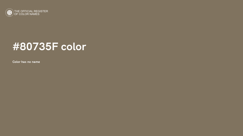 #80735F color image