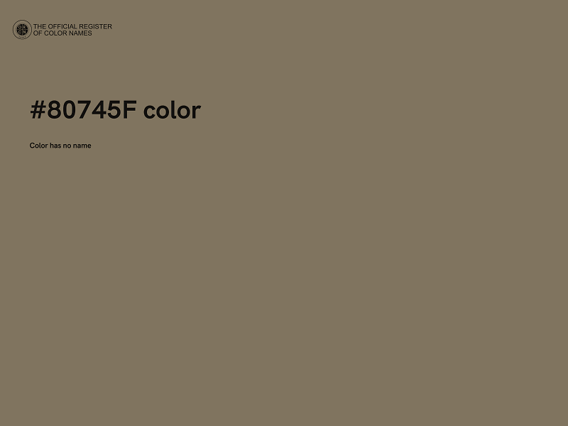 #80745F color image
