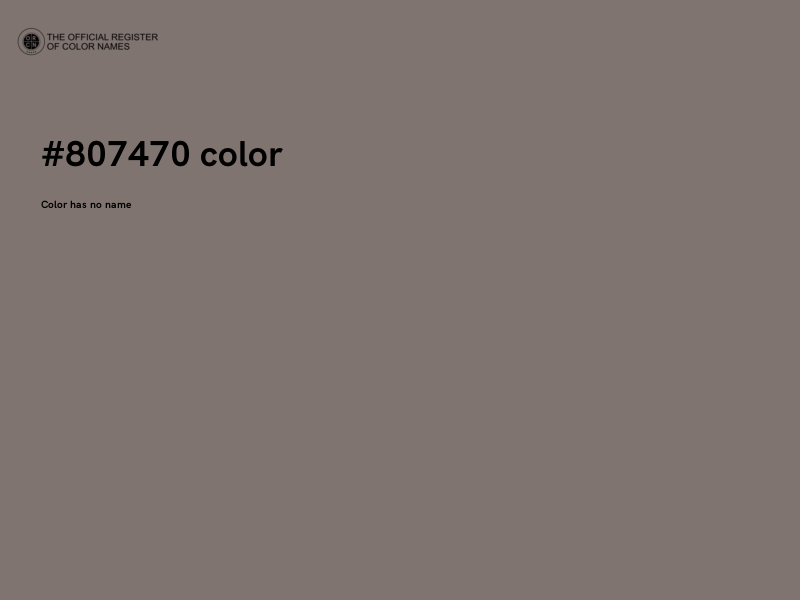 #807470 color image