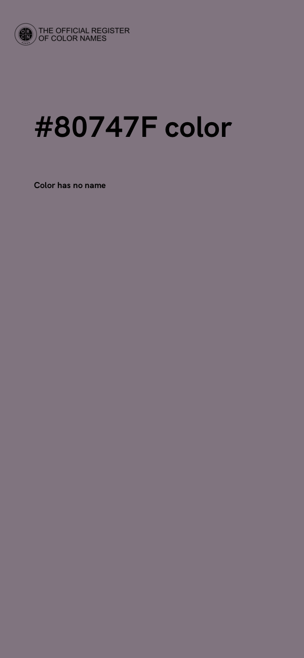 #80747F color image