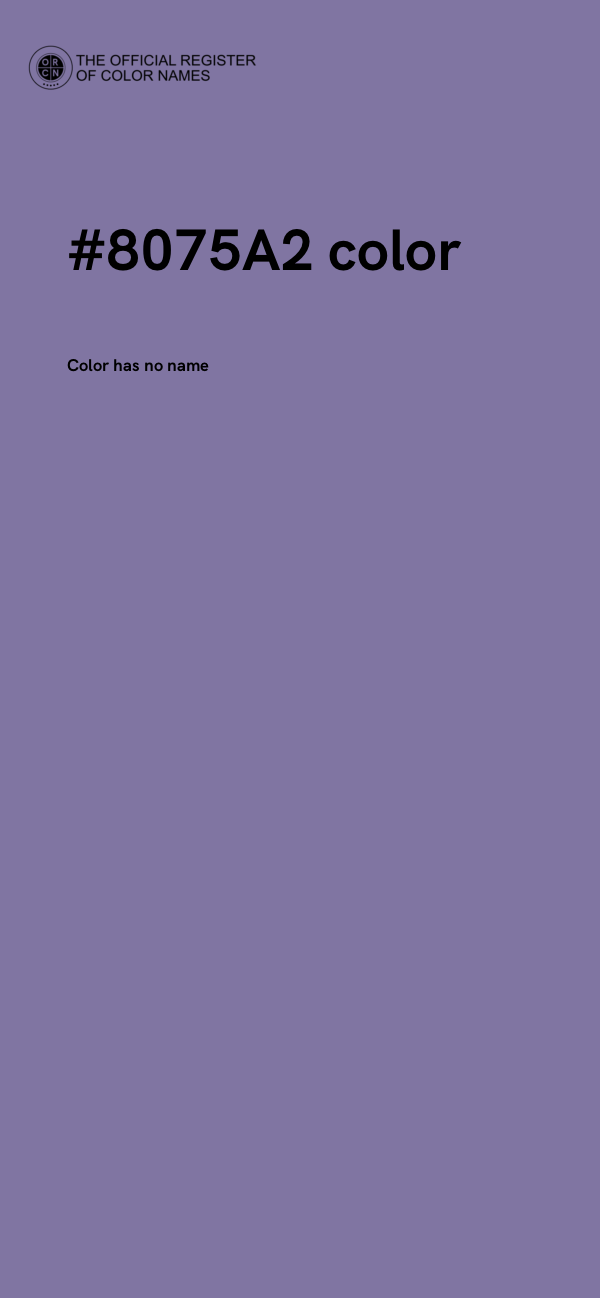 #8075A2 color image