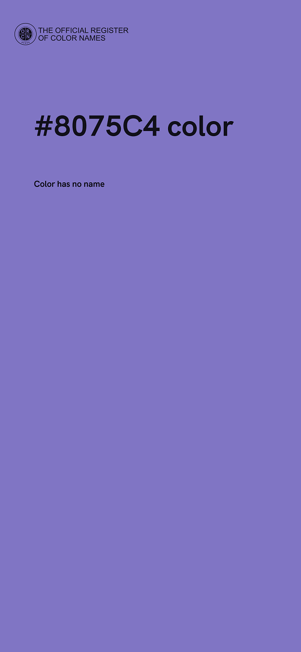 #8075C4 color image