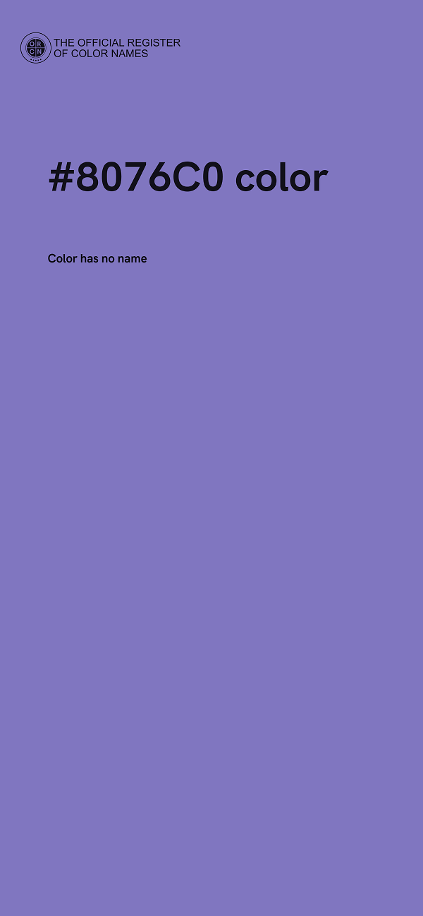 #8076C0 color image