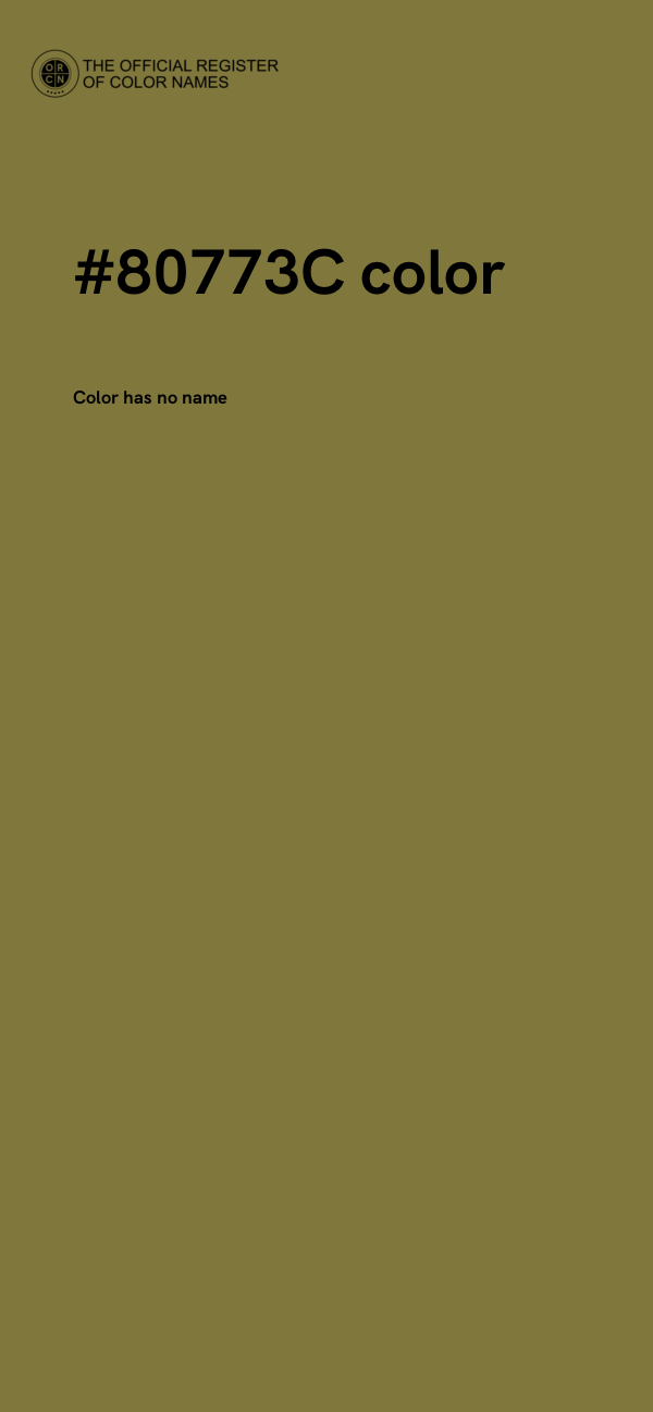 #80773C color image