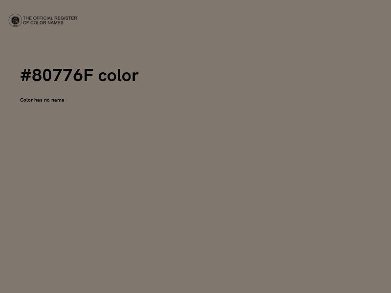 #80776F color image