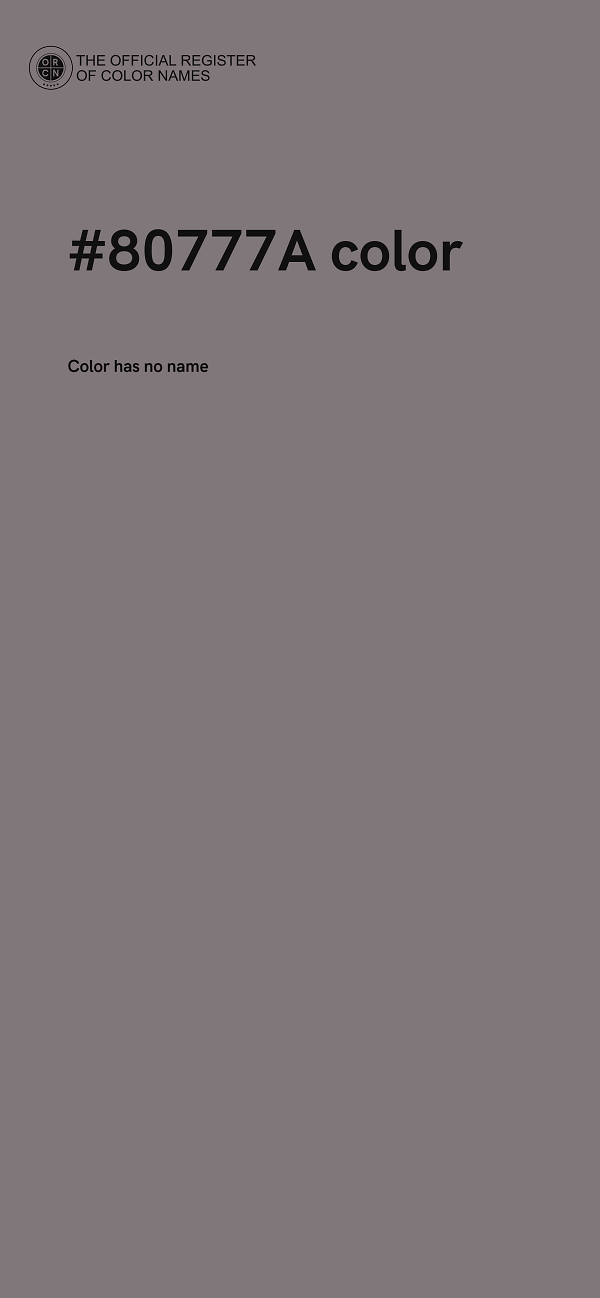 #80777A color image