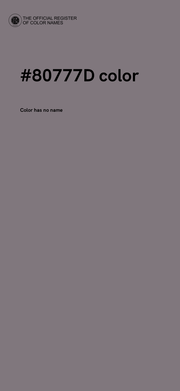 #80777D color image