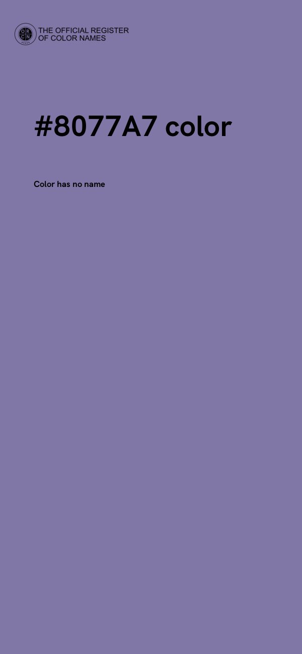#8077A7 color image