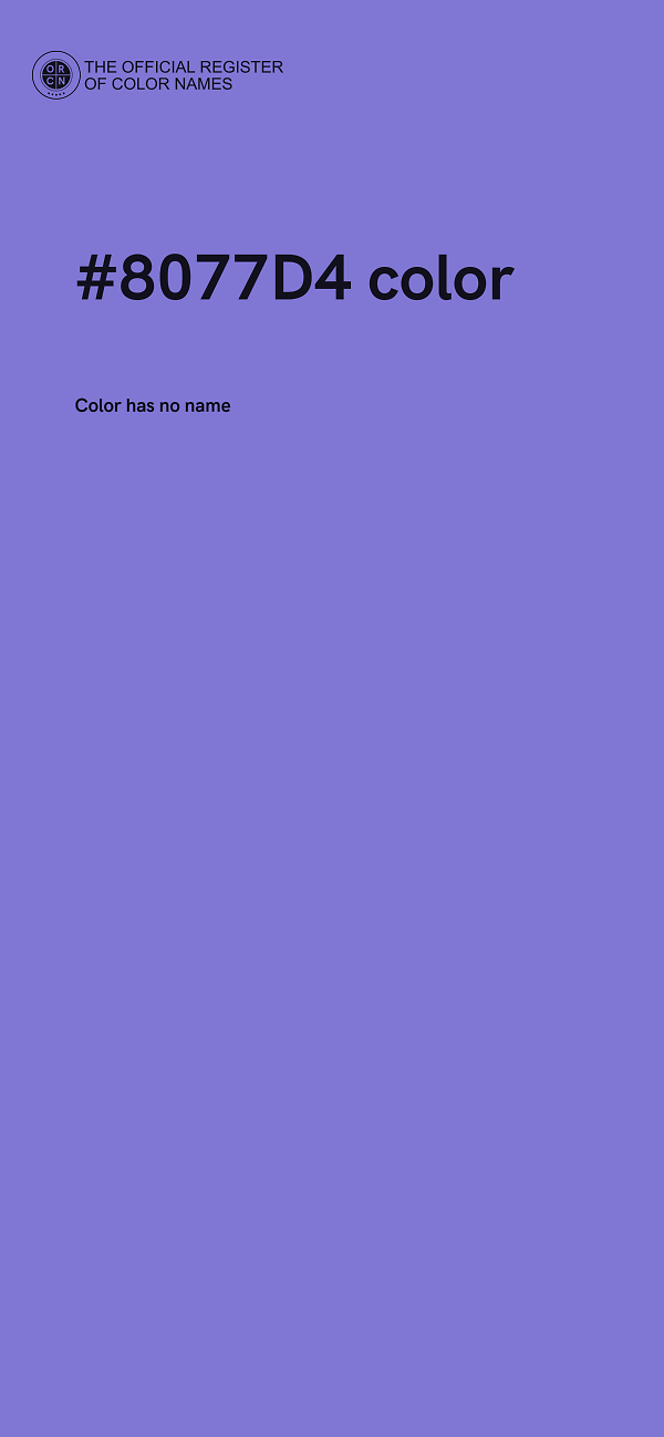 #8077D4 color image