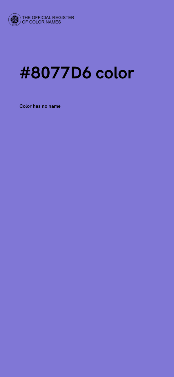 #8077D6 color image