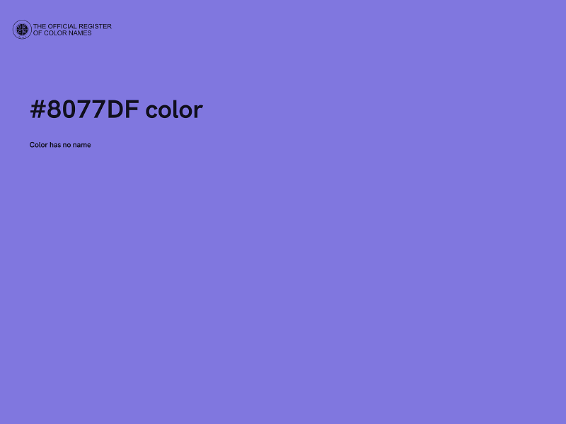 #8077DF color image