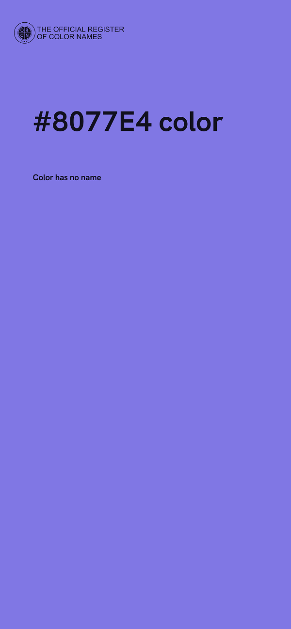 #8077E4 color image
