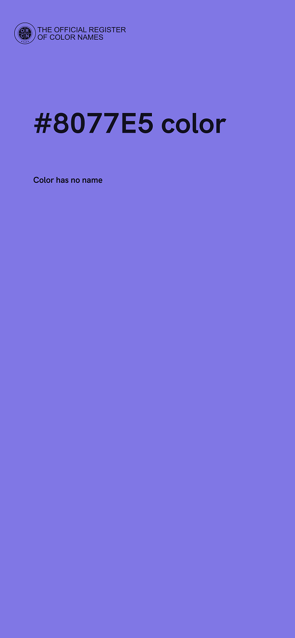 #8077E5 color image