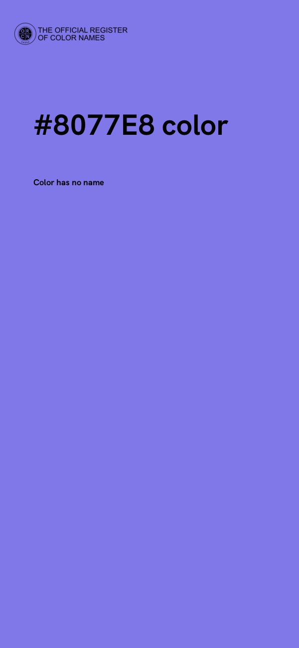 #8077E8 color image
