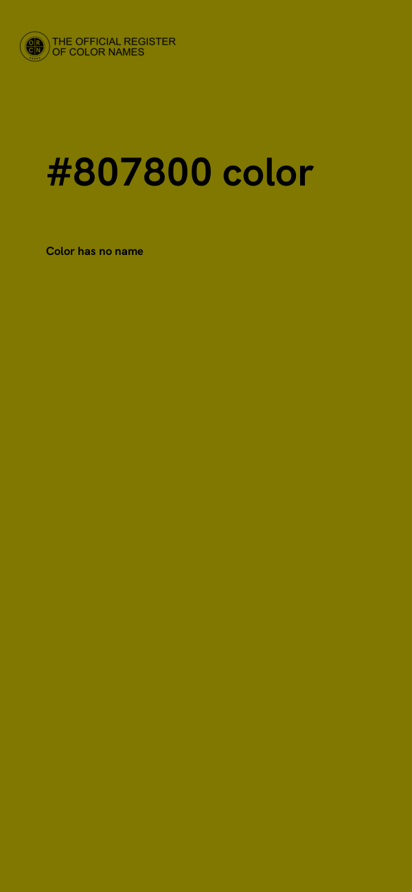 #807800 color image
