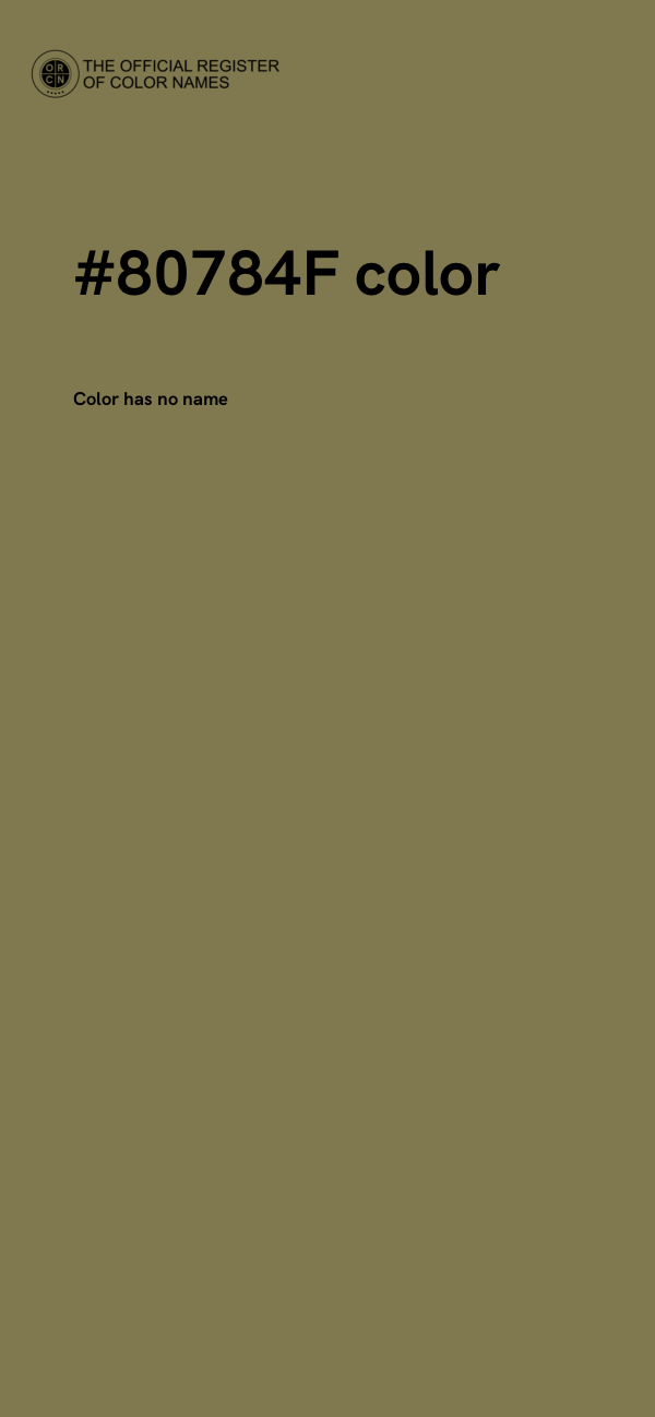 #80784F color image