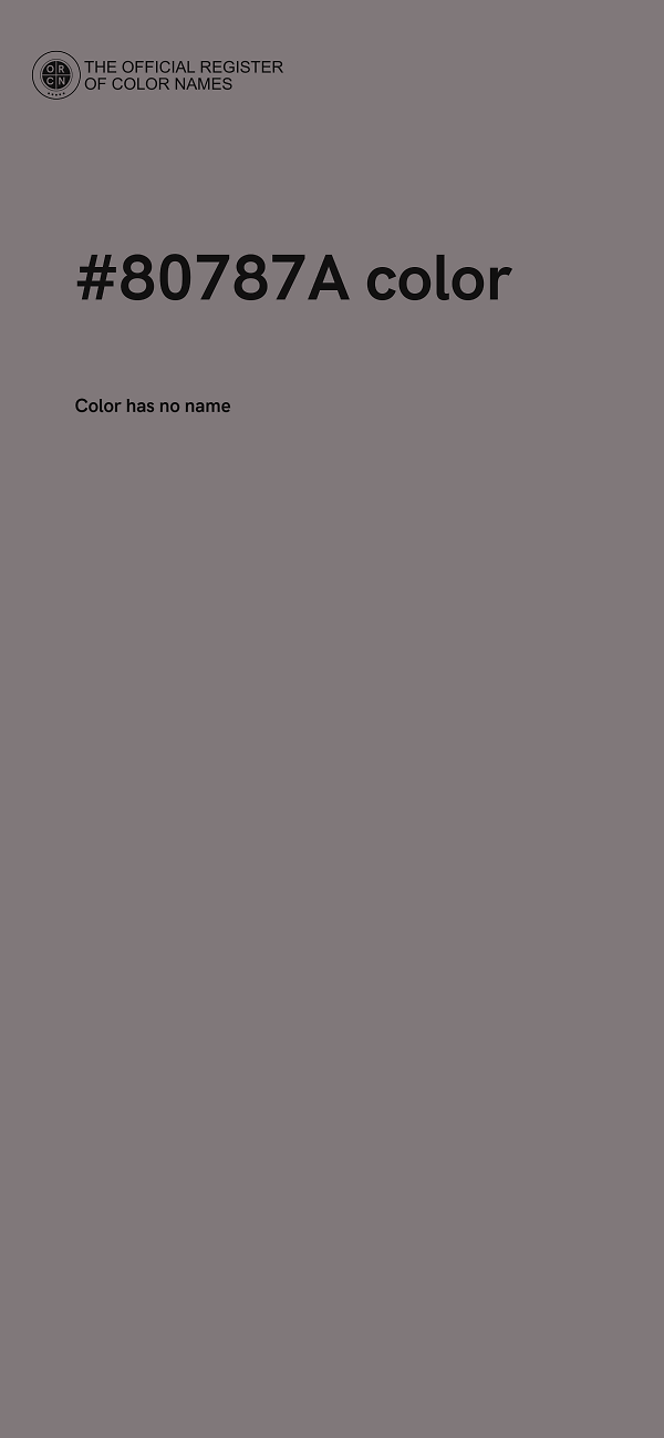 #80787A color image