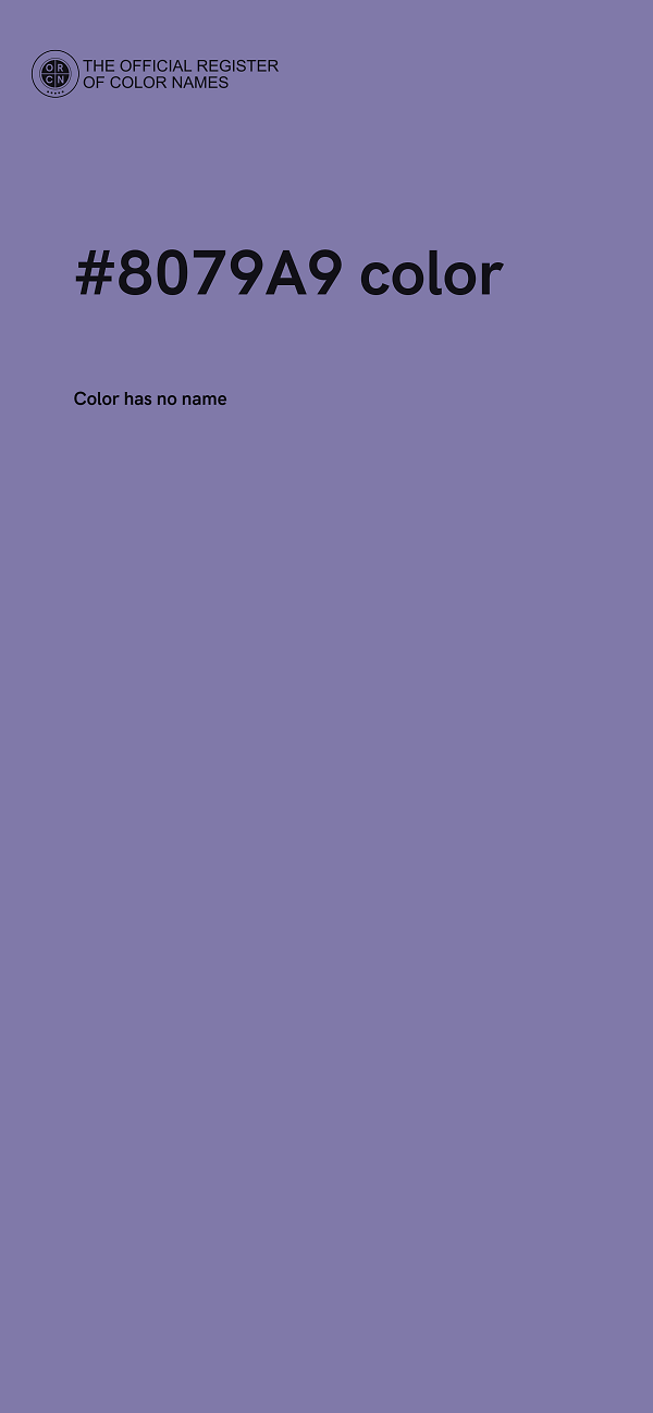 #8079A9 color image