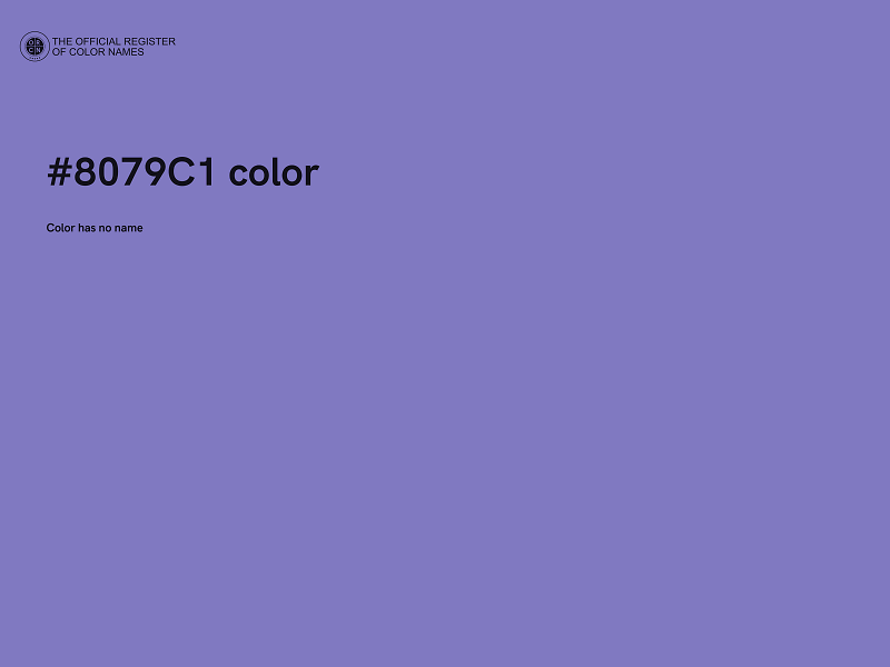 #8079C1 color image
