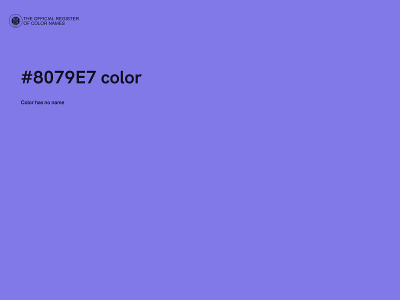#8079E7 color image
