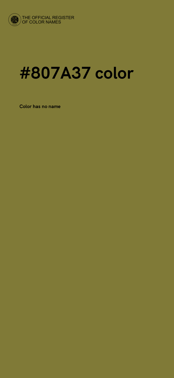 #807A37 color image