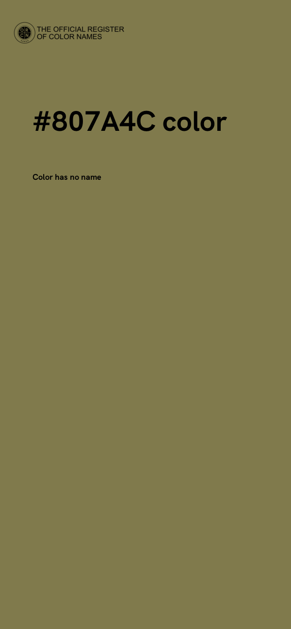 #807A4C color image
