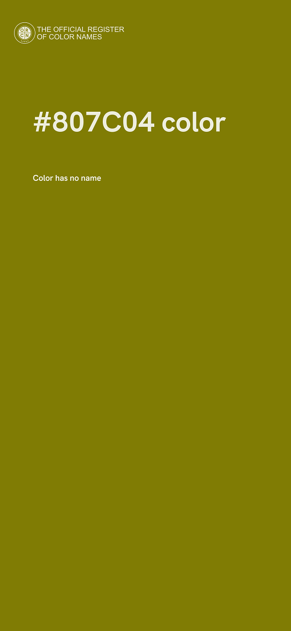 #807C04 color image
