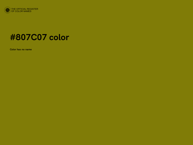 #807C07 color image