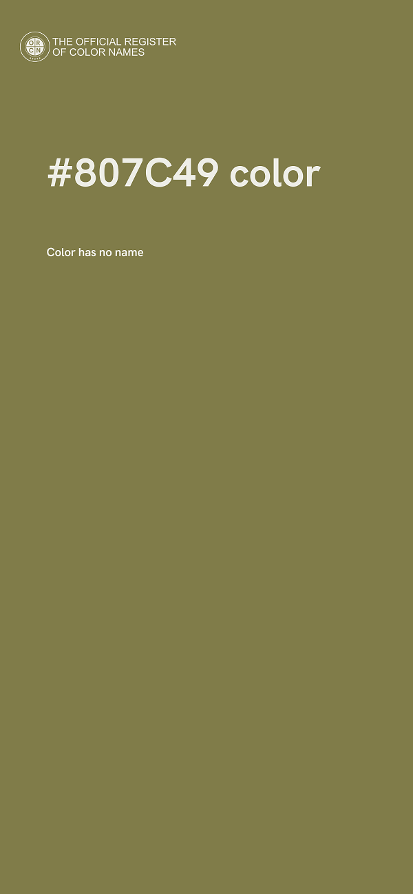 #807C49 color image