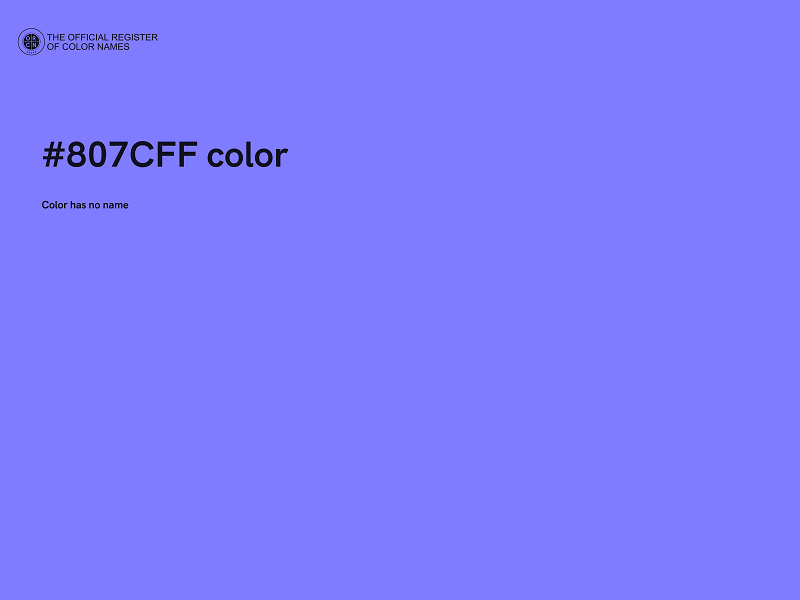 #807CFF color image