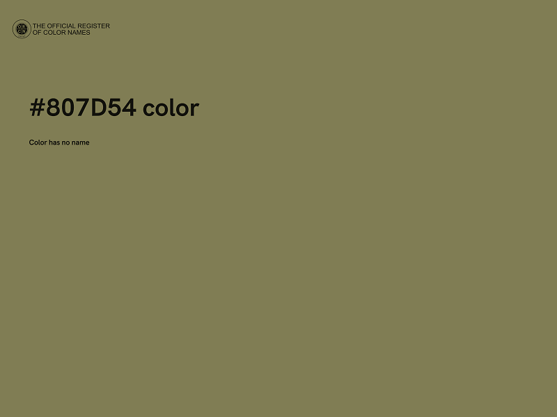 #807D54 color image