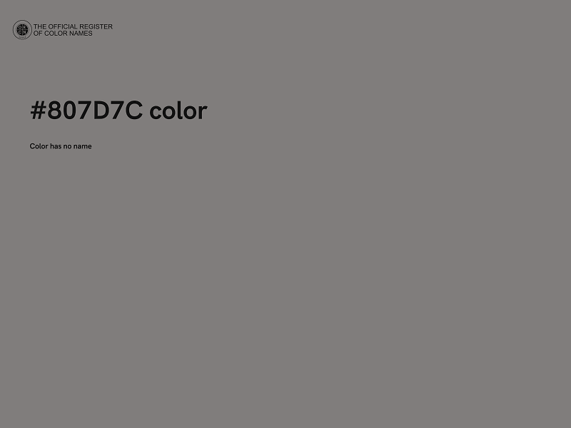 #807D7C color image