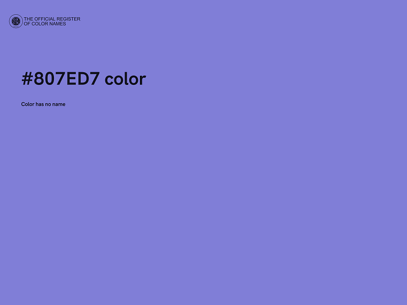 #807ED7 color image