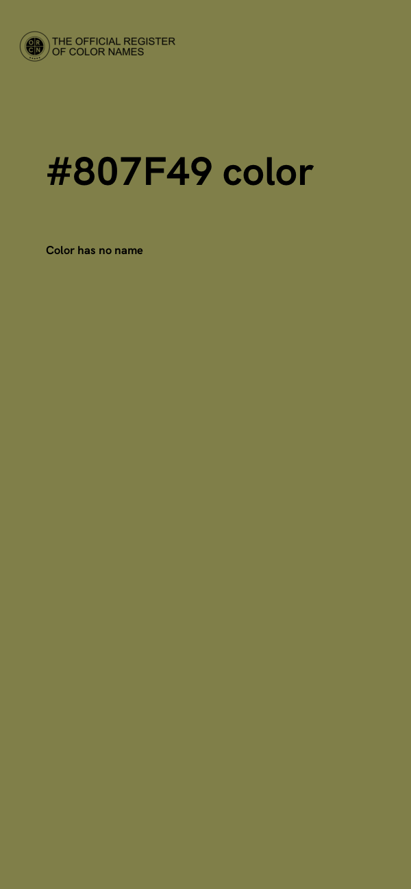 #807F49 color image