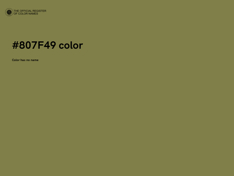 #807F49 color image