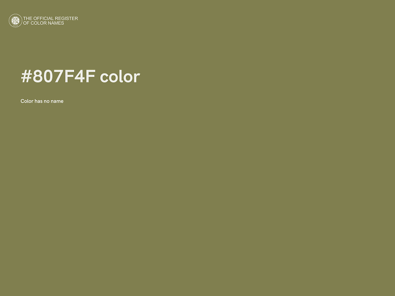 #807F4F color image