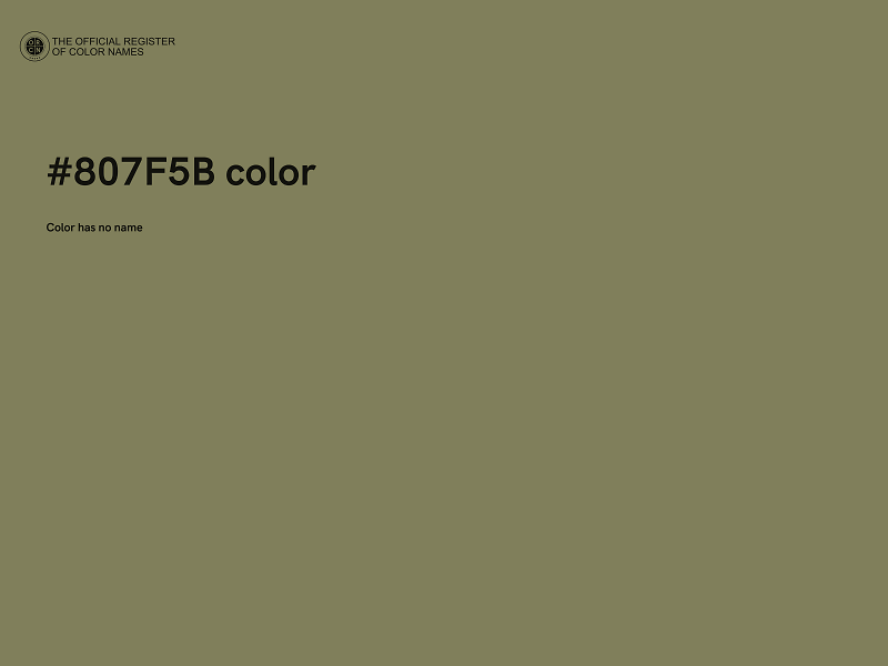 #807F5B color image