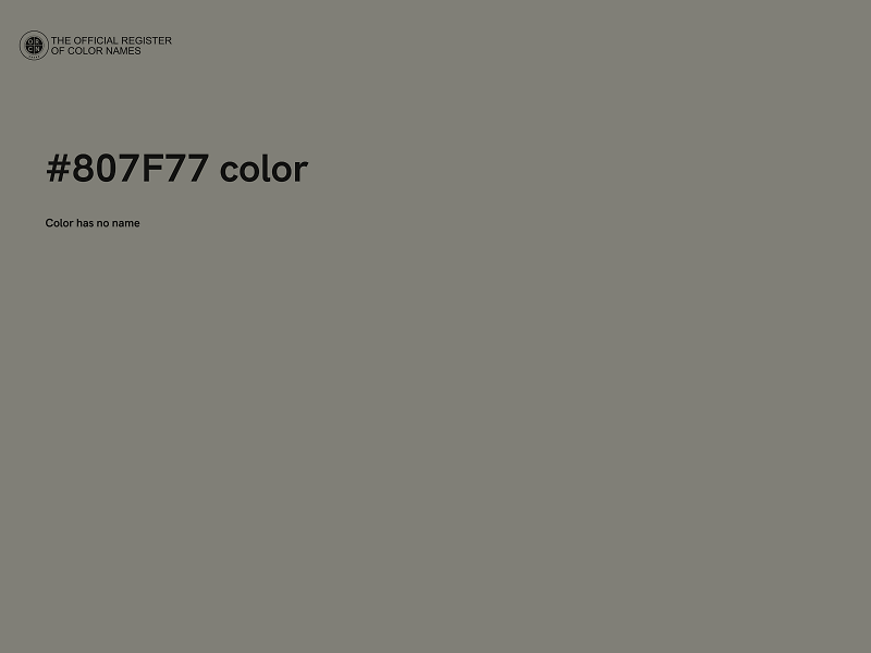 #807F77 color image