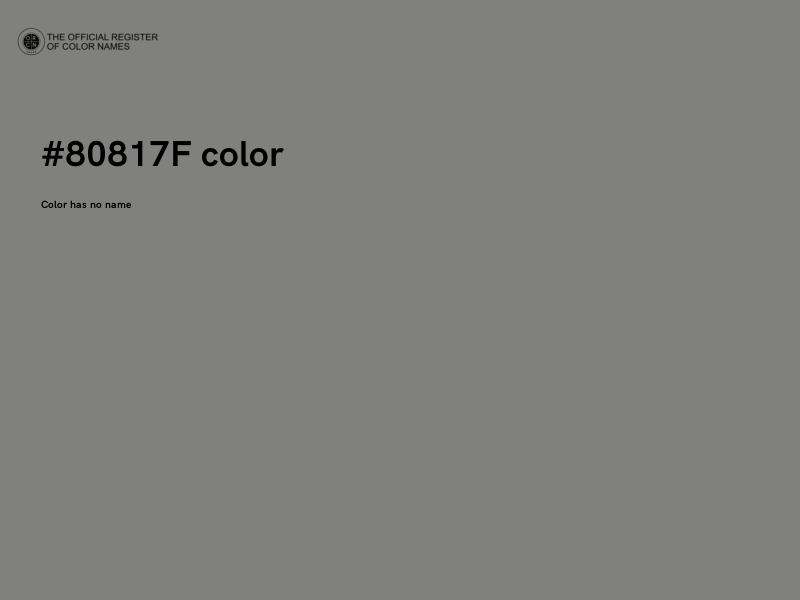 #80817F color image
