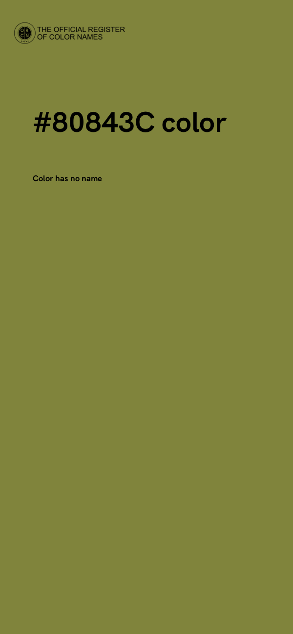 #80843C color image