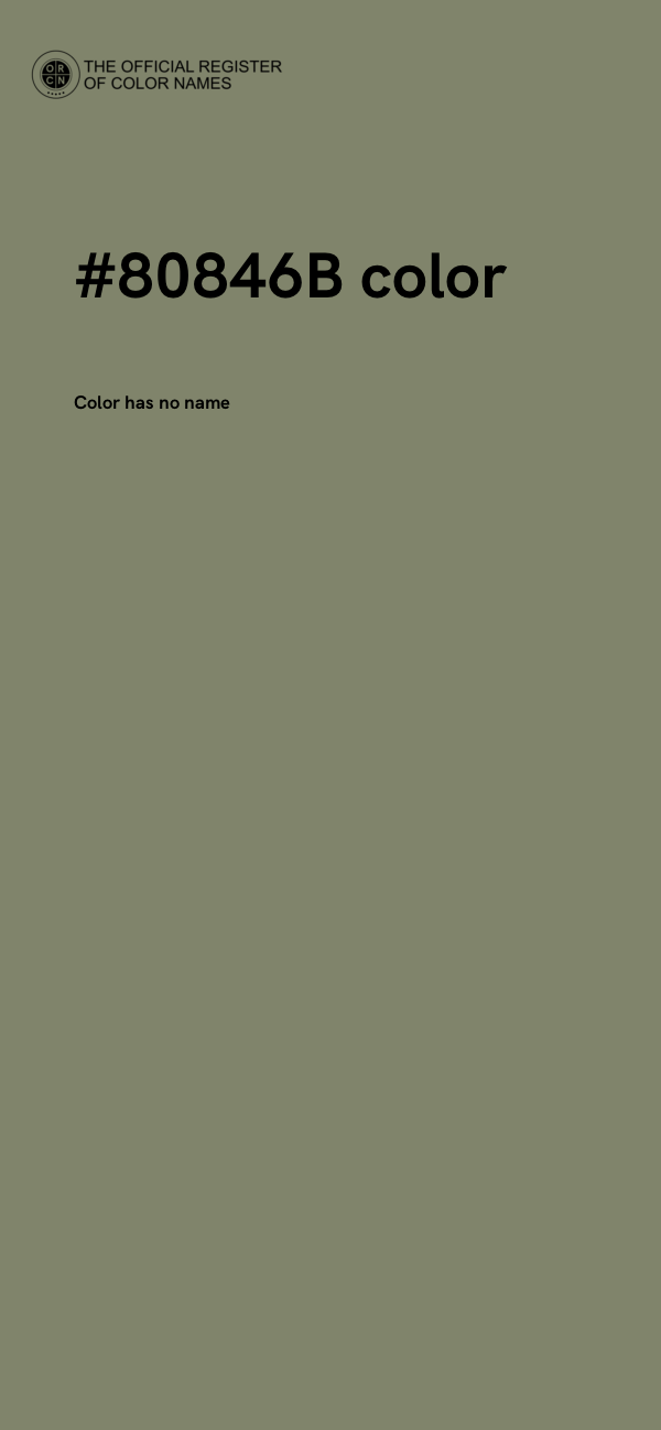 #80846B color image