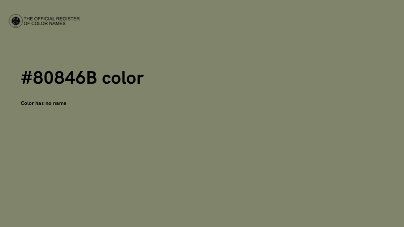 #80846B color image
