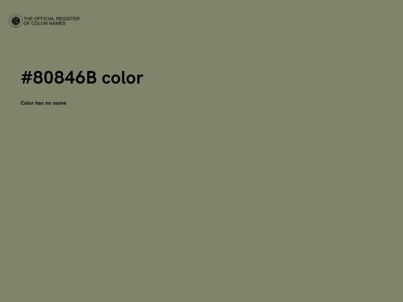 #80846B color image