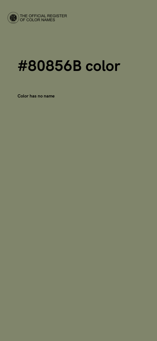 #80856B color image