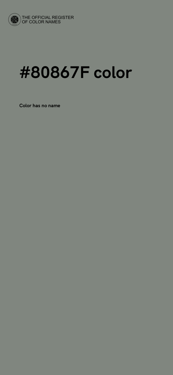 #80867F color image