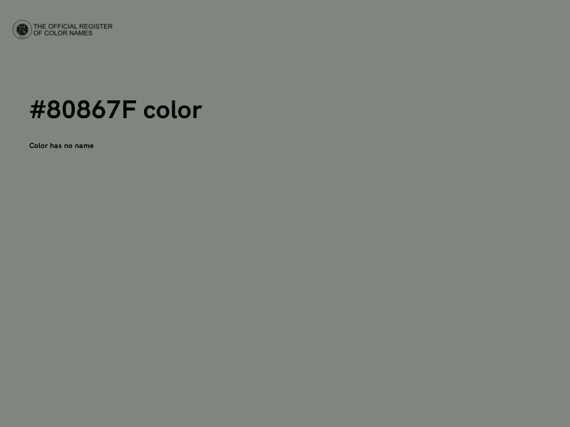 #80867F color image