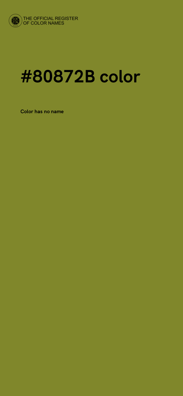 #80872B color image