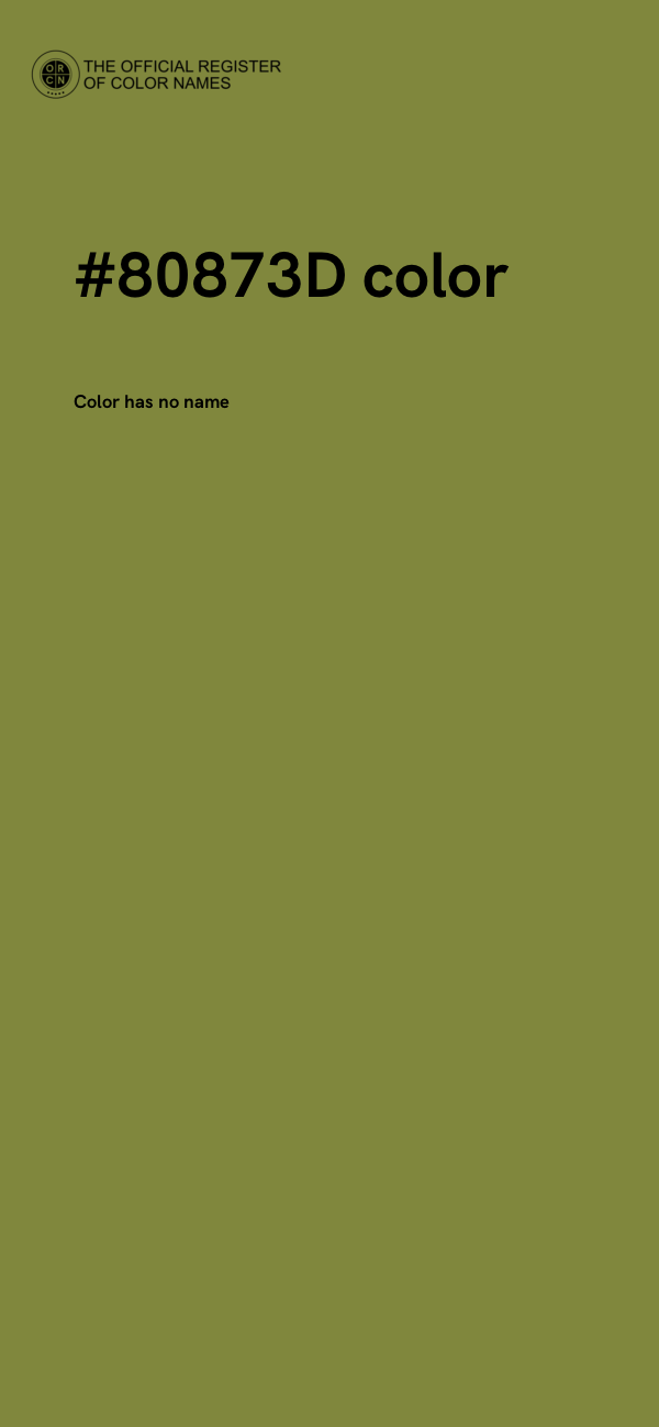 #80873D color image