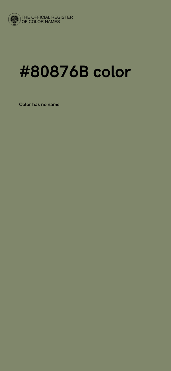 #80876B color image